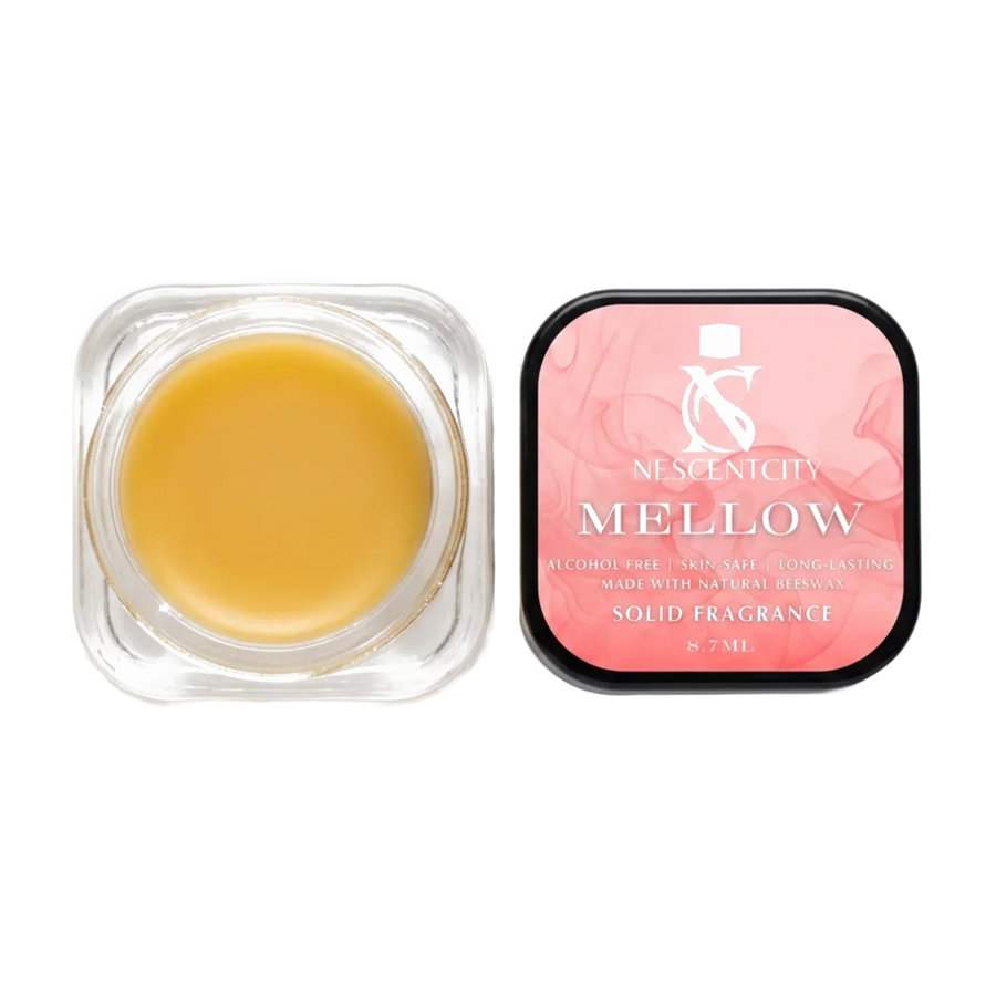 Nescentcity Mellow solid cologne jar and lid