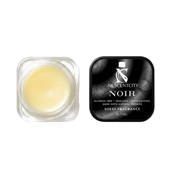 Nescentcity Noir solid cologne jar and lid