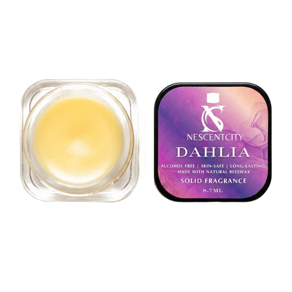 Nescentcity Dahlia solid cologne jar and lid