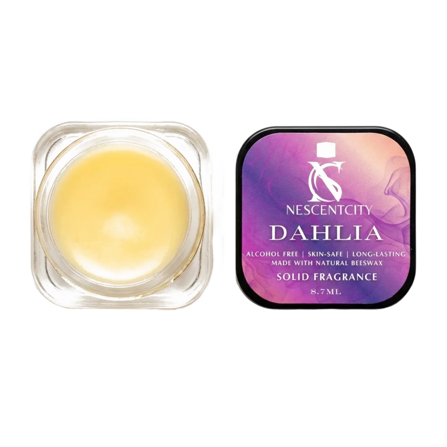 Nescentcity Dahlia solid cologne jar and lid