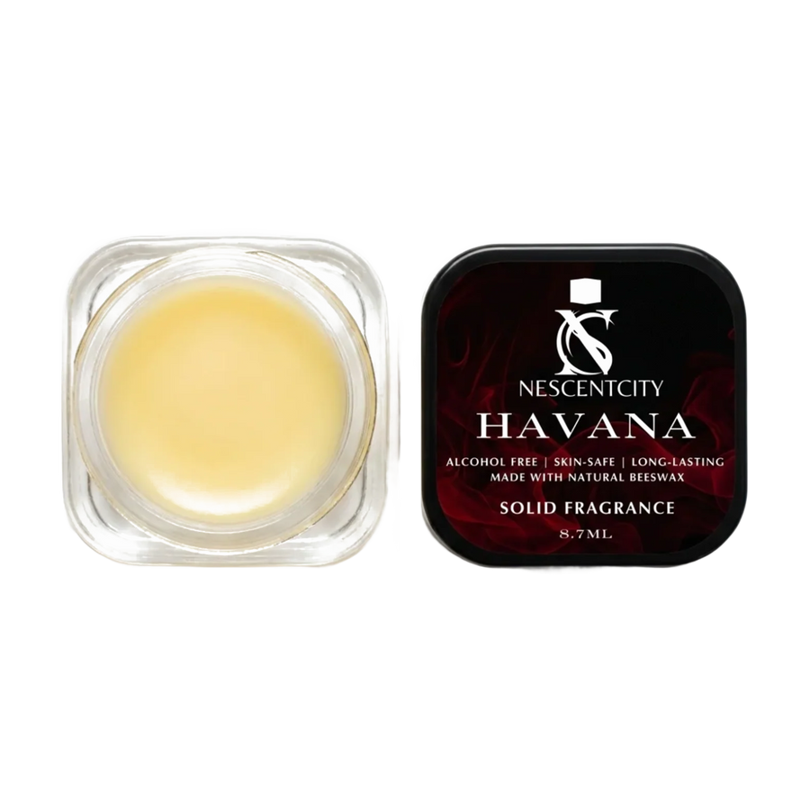 Nescentcity Havana solid cologne jar and lid
