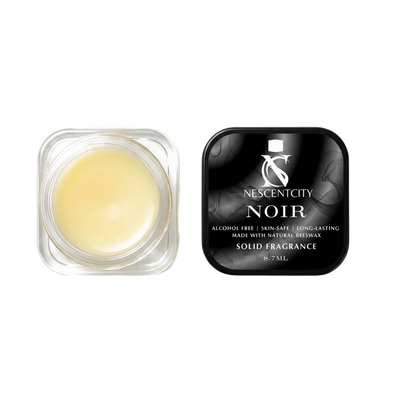 Nescentcity Noir solid cologne jar and lid