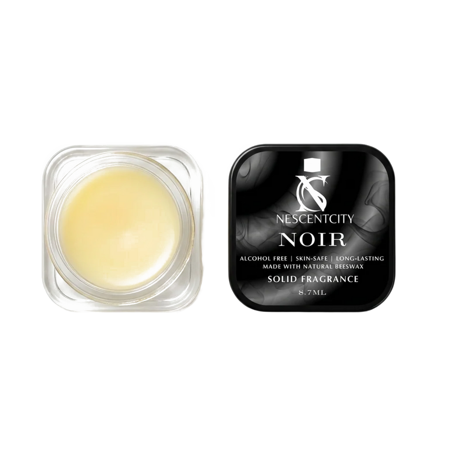 Nescentcity Noir solid cologne jar and lid
