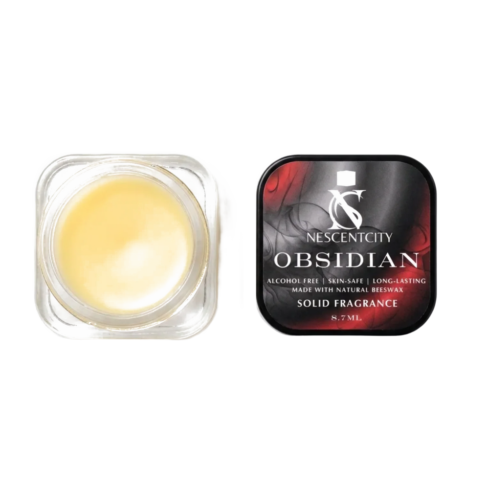 Nescentcity Obsidian solid cologne jar and lid