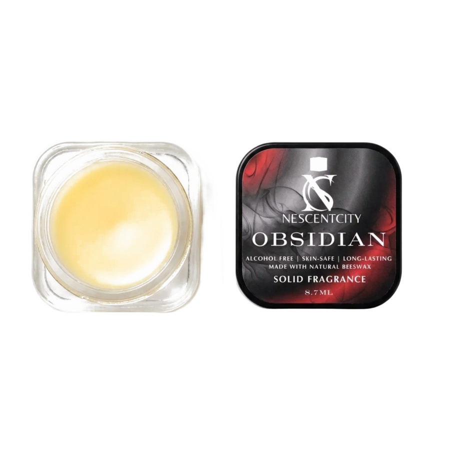 Nescentcity Obsidian solid cologne jar and lid