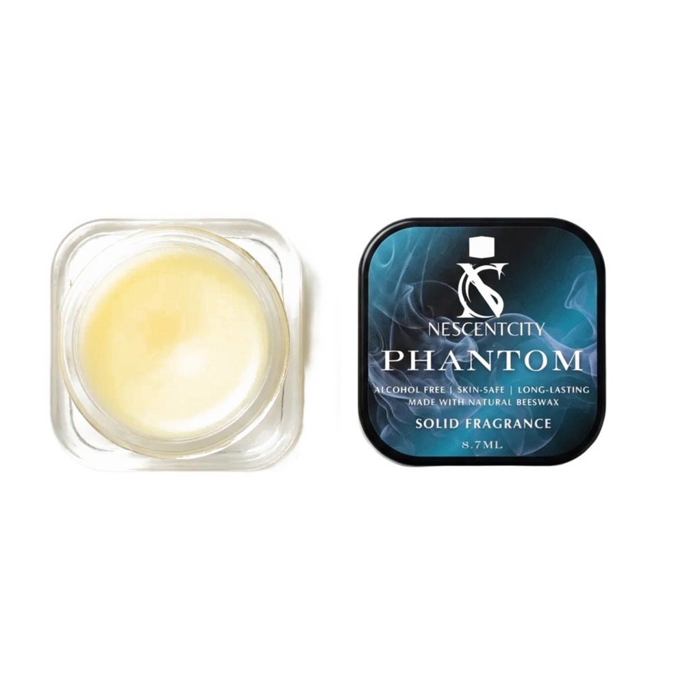 Nescentcity Phantom solid cologne jar and lid