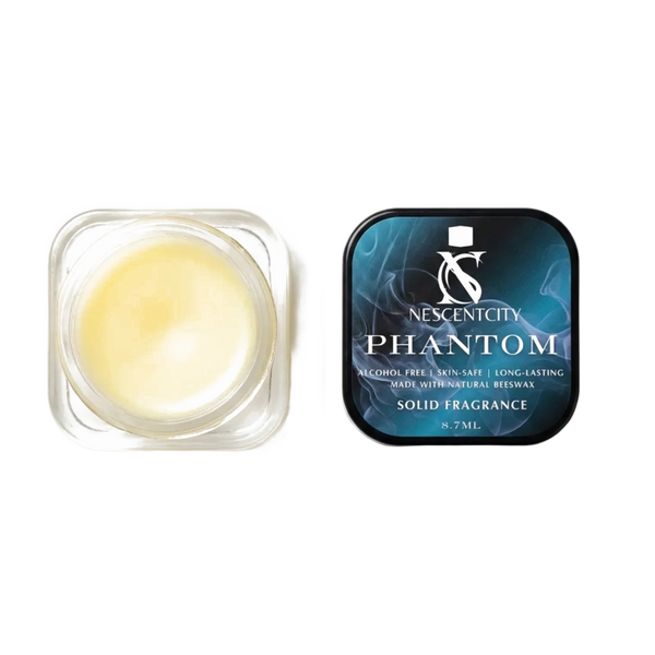 Nescentcity Phantom solid cologne jar and lid
