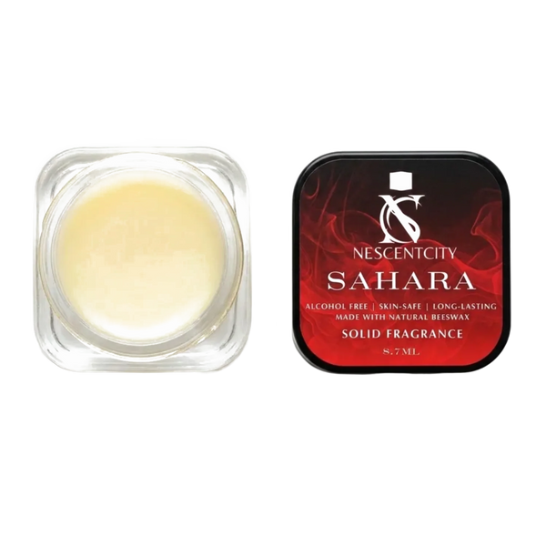 Nescentcity Sahara solid cologne jar and lid