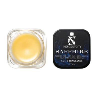 Nescentcity Sapphire solid cologne jar and lid