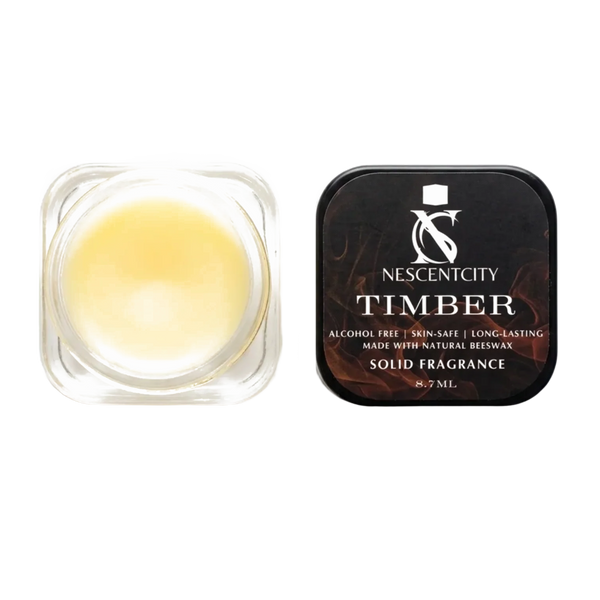 Nescentcity Timber solid cologne jar and lid