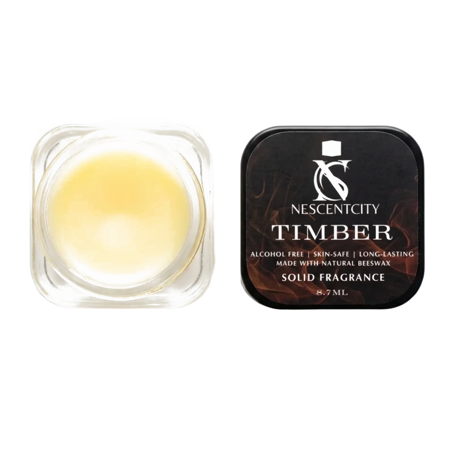 Nescentcity Timber solid cologne jar and lid